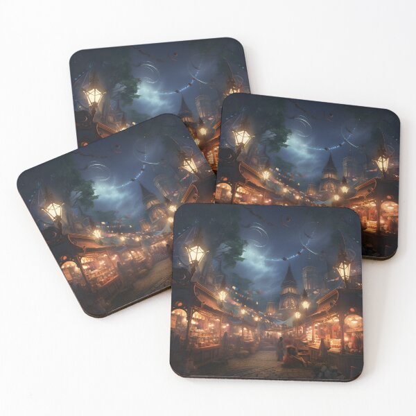Item preview, Mystical Night Market: A Realm of Magic and Wonder designed and sold by MystiCanvas.