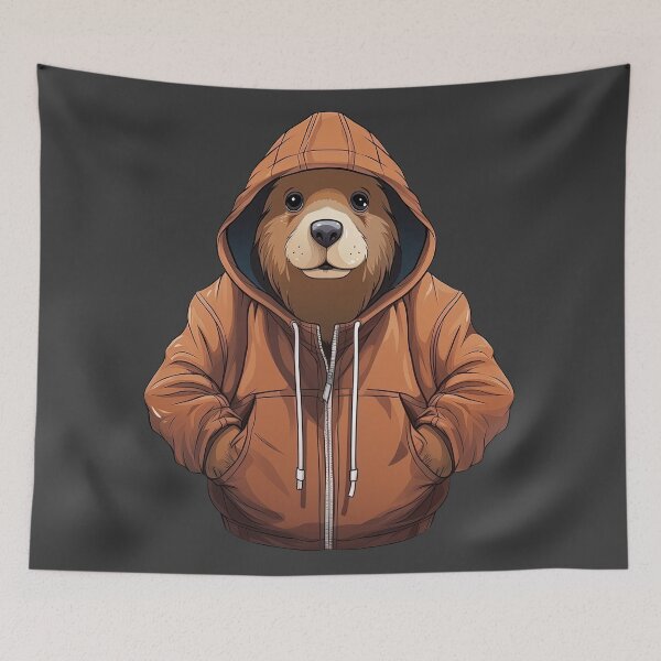 Aperçu de l'œuvre Cool Capybara dans des vêtements décontractés créée et vendue par Sidewayanimals.