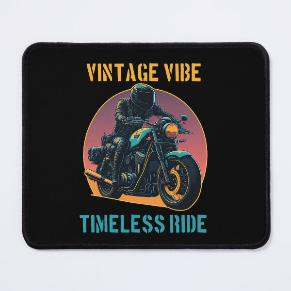Item preview,  timeless ride cool retro motorcycle man graphic designed and sold by ProactiveMode.