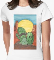 Cute Cactus Family Women's Fitted T-Shirt