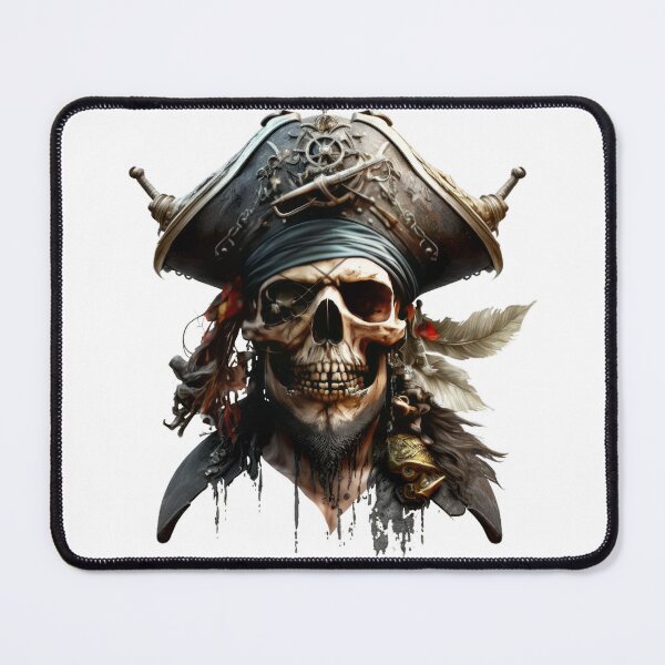 Item preview, SKULL DARK PIRATE HAT BEARD SHIP OCEAN SEA CARIBEAN SEA ATLANTIC WEAPONS #ogirdor designed and sold by ogirdorgraphics.
