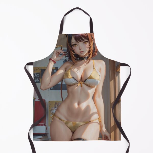 Item preview, Vibrant Catgirl in Yellow and White Bathing Suit designed and sold by Electric-Easel.