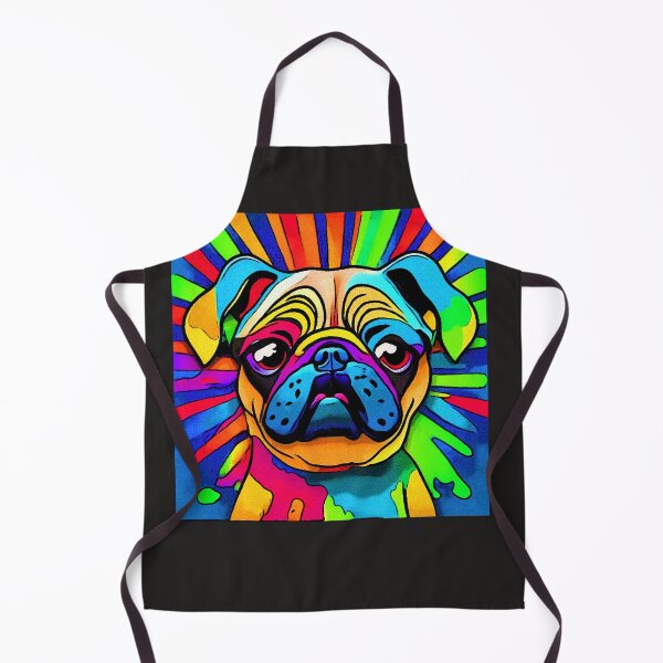 Item preview, Pug in Rainbow colors 3 designed and sold by RedBluffTraders.