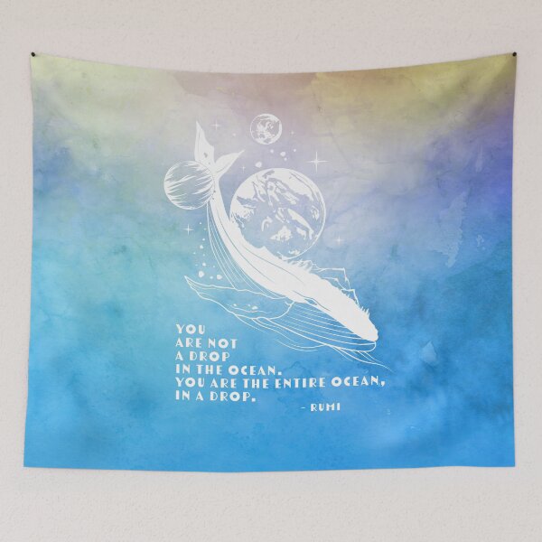 Item preview, Cosmic Aesthetic Rumi Quote - You are not a drop in the ocean. You are the entire ocean, in a drop. designed and sold by Trish Dish.
