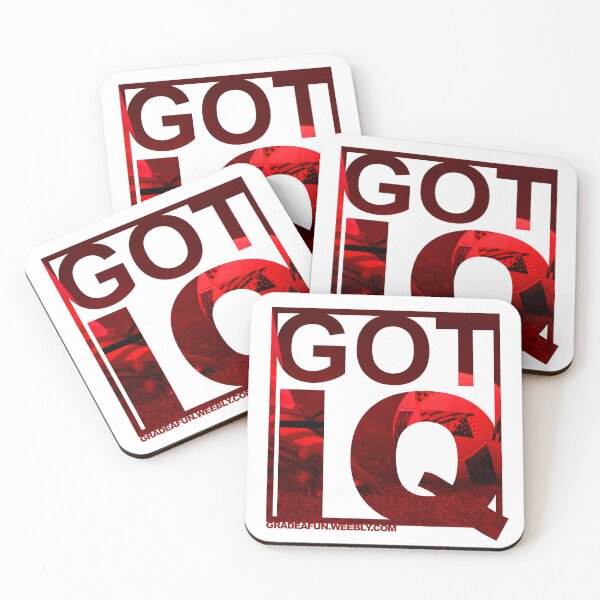 Item preview, GOT IQ for soccer players - DARK RED designed and sold by gradeafun.