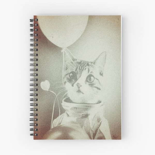 Item preview, Astronaut cat with balloons designed and sold by Melancholy & Whimsy.
