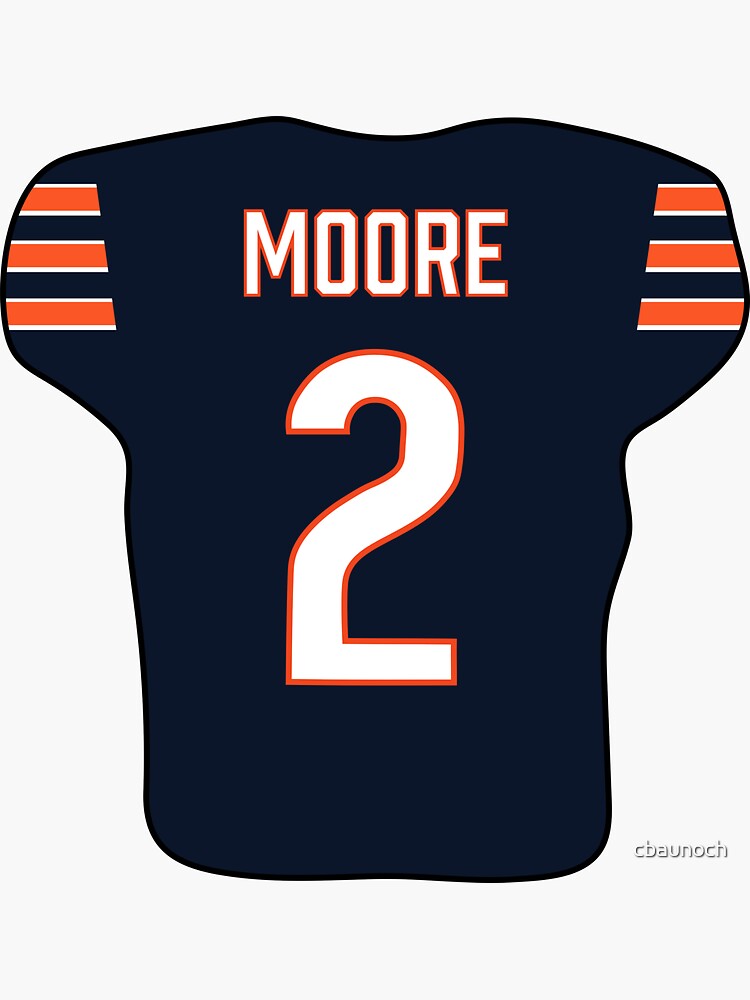 DJ Moore Jersey Sticker for Sale by cbaunoch