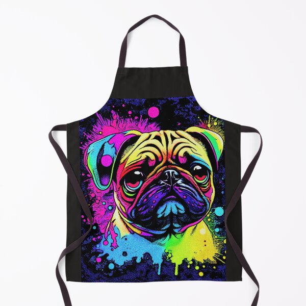 Item preview, Pug in Rainbow colors 4 designed and sold by RedBluffTraders.