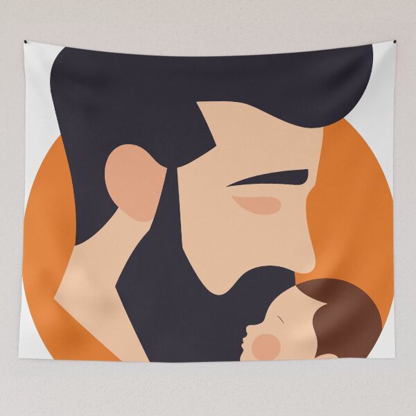 Item preview, A Father Kissing His Newborn designed and sold by a4mbs.