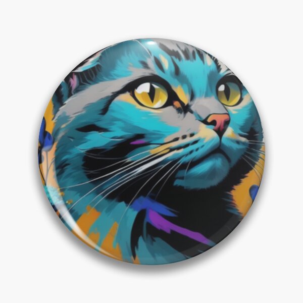 Item preview, Colorful painted cat portre designed and sold by Coverex.