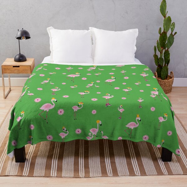 Item preview, Cute Pink Flamingos n Flowers Pattern designed and sold by ClaudiaFlores.