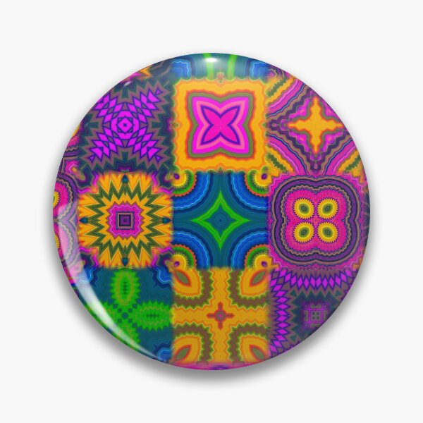 Item preview, Cool vibrant colorful cross hippie patchwork crazy quilt  designed and sold by Coexist In Tee's .
