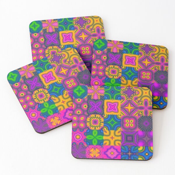 Item preview, Cool vibrant colorful cross hippie patchwork crazy quilt designed and sold by Coexist In Tee's .