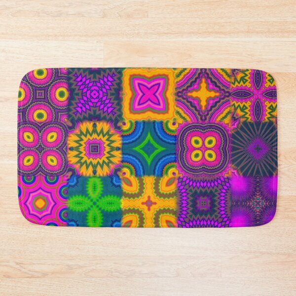 Item preview, Cool vibrant colorful cross hippie patchwork crazy quilt designed and sold by Coexist In Tee's .