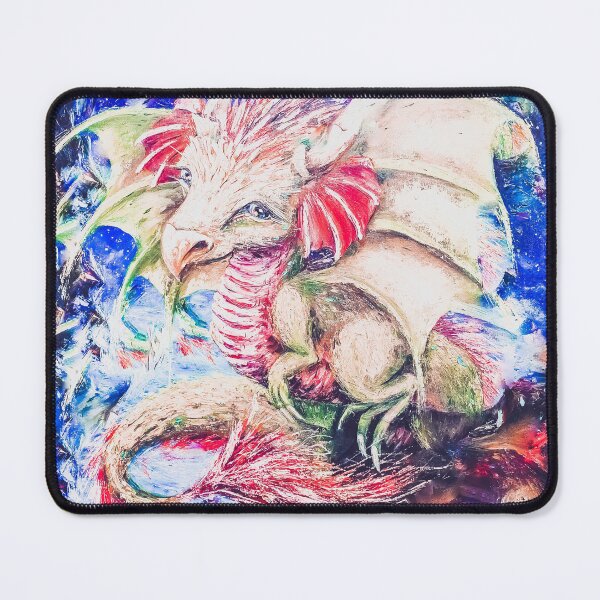 Item preview, Small Dragon, edited oil painting by Marina Daniluka, designed and sold by MariDaniArt.