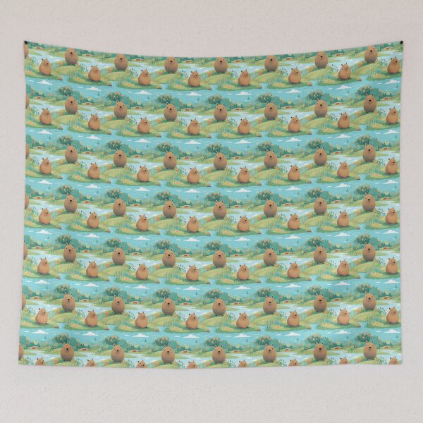 Item preview, Capybaras at the river designed and sold by pamelawille.