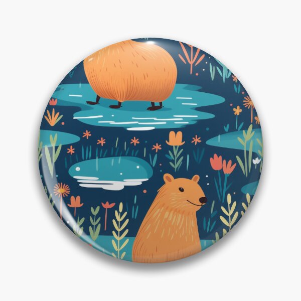 Item preview, Capybaras at the river designed and sold by pamelawille.