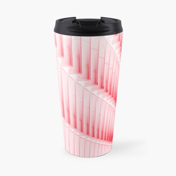 White and red design Travel Mug