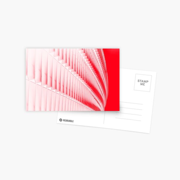 White and red design Postcard