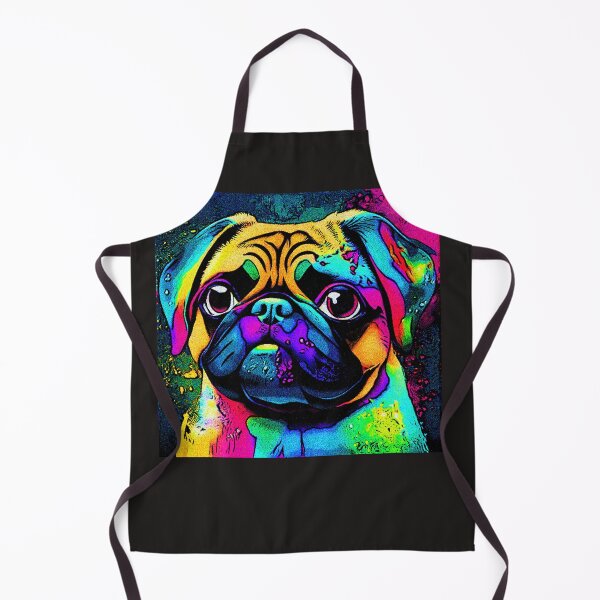 Item preview, Pug in Rainbow colors 7 designed and sold by RedBluffTraders.