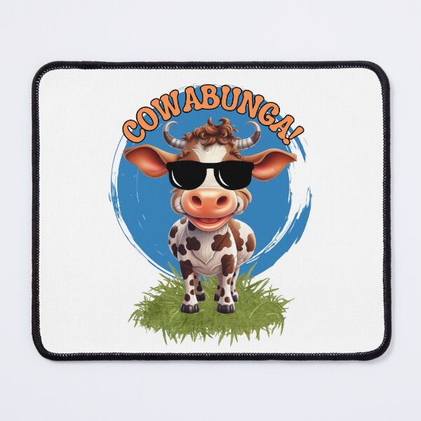 Item preview, Cowabunga! Cute Funny cow with sunglasses playing it cool designed and sold by Shean Fritts.