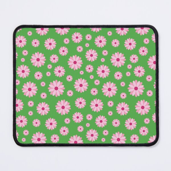 Item preview, Cute Pink Flowers in Classic Green Pattern designed and sold by ClaudiaFlores.