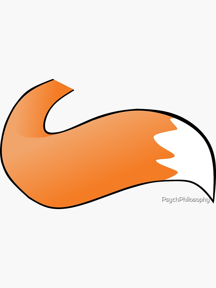 “Simple Fox Tail” Sticker for Sale by PsychPhilosophy | Redbubble