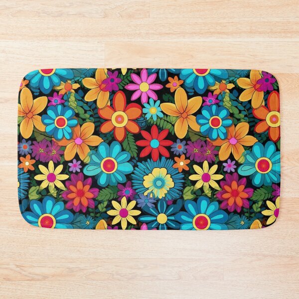 Item preview, Retro 70's Vibe Flowers Pattern designed and sold by PixelPop1.