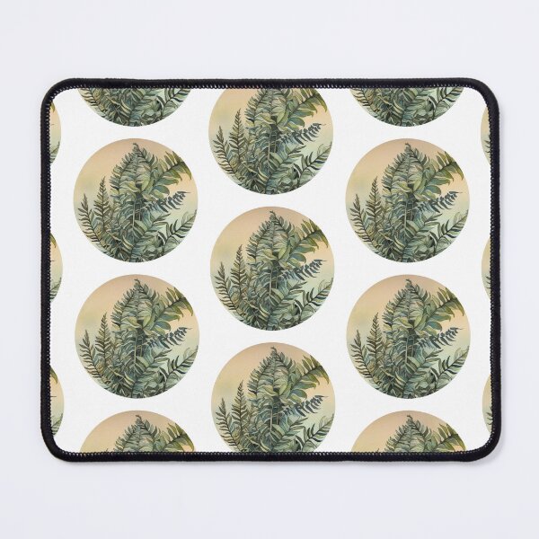 Item preview, Watercolour Art Nouveau Inspired Green Fern Leaves designed and sold by DarlaEdnaFleur.
