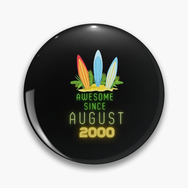 Item preview, Awesome Since August 2000 birthday gift with summer vibes designed and sold by Noussairox.