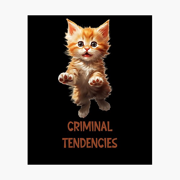 Item preview, Criminal Tendencies Orange Cat designed and sold by SunnyFunnyArt.