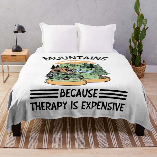 Item preview, Mountains because therapy is expensive designed and sold by SunnyFunnyArt.