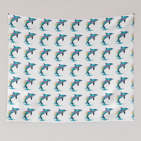 Item preview, Dolphin colorful design — Ocean and freshwater animals designed and sold by BacalhanzZz.