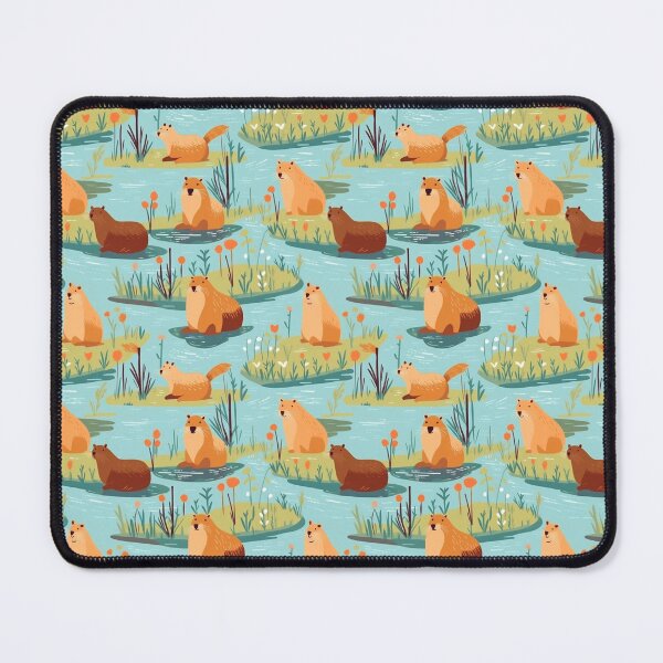Item preview, Cute capybaras at the river designed and sold by pamelawille.