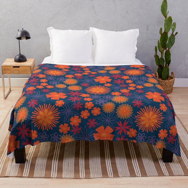 Item preview, SECRET GARDEN Floral Botanical Cottage Garden Flowers in Dramatic Moody Purple Red Orange - UnBlink Studio by Jackie Tahara designed and sold by Jackie Tahara of UnBlink Studio.
