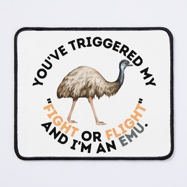 Item preview, Fight or Flight emu designed and sold by TheWaterBirds.