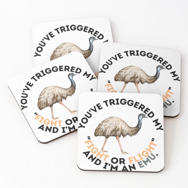 Item preview, Fight or Flight emu designed and sold by TheWaterBirds.
