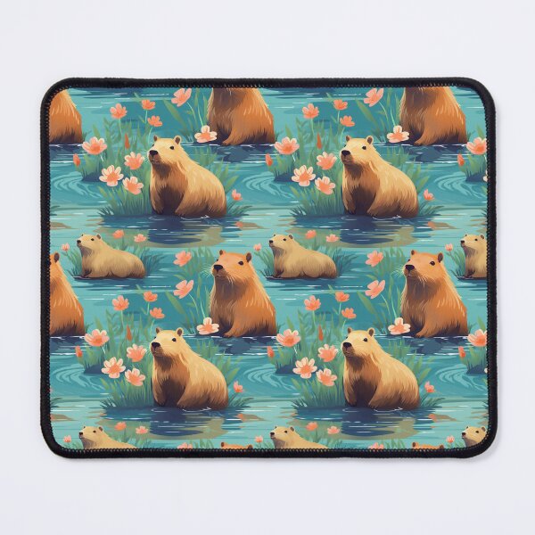 Item preview, Cute capybaras at the river designed and sold by pamelawille.