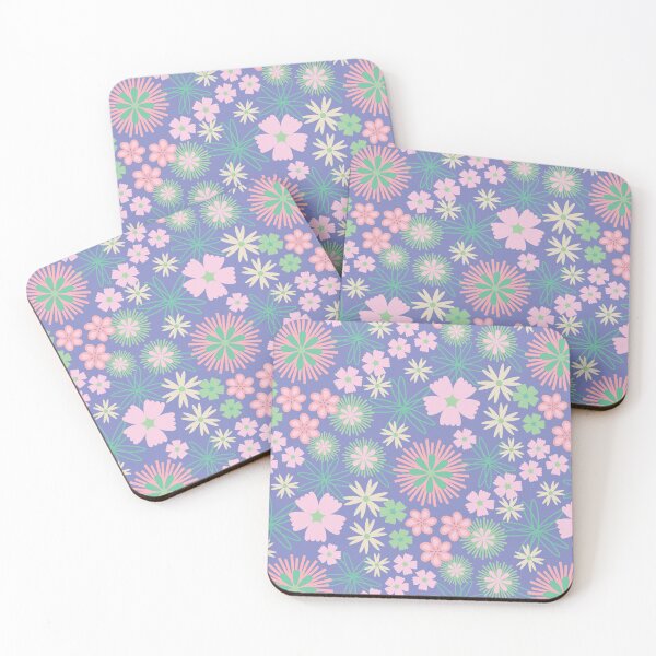 Item preview, SECRET GARDEN Floral Botanical Cottage Garden Flowers in Pastel Purple Pink White Green - UnBlink Studio by Jackie Tahara designed and sold by Jackie Tahara of UnBlink Studio.