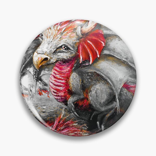 Item preview, Small red Dragon, edited oil painting by Marina Daniluka,  designed and sold by MariDaniArt.