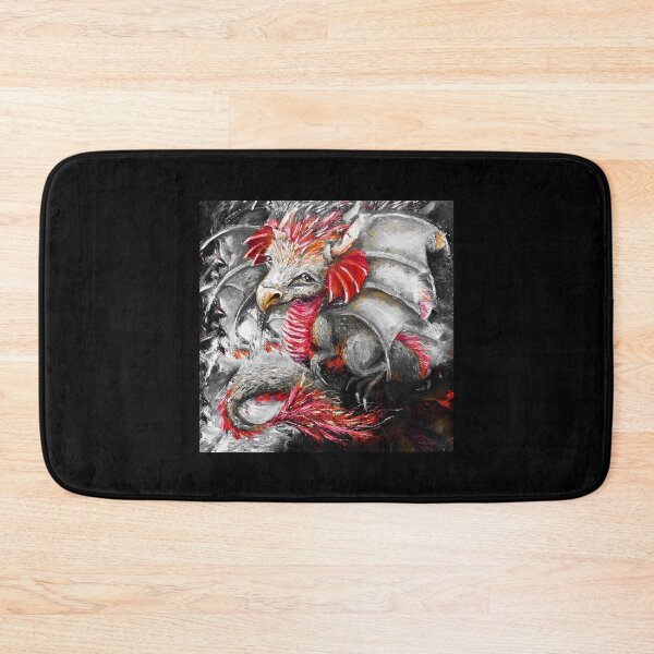 Item preview, Small red Dragon, edited oil painting by Marina Daniluka,  designed and sold by MariDaniArt.