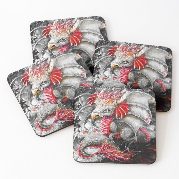Item preview, Small red Dragon, edited oil painting by Marina Daniluka,  designed and sold by MariDaniArt.