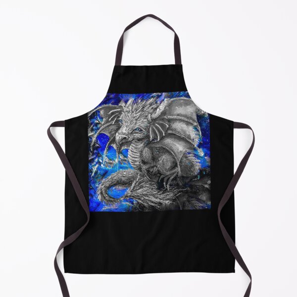 Item preview, Small black Dragon, edited oil painting by Marina Daniluka, designed and sold by MariDaniArt.