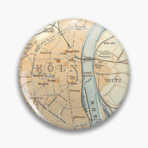 Item preview, Vintage Cologne Germany Map (1912) designed and sold by BravuraMedia.