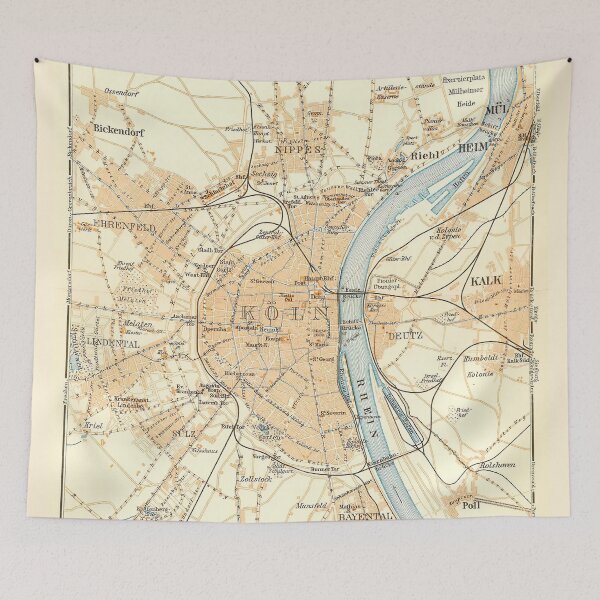 Item preview, Vintage Cologne Germany Map (1912) designed and sold by BravuraMedia.