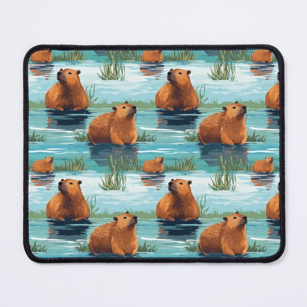 Item preview, Cute capybaras at the river designed and sold by pamelawille.