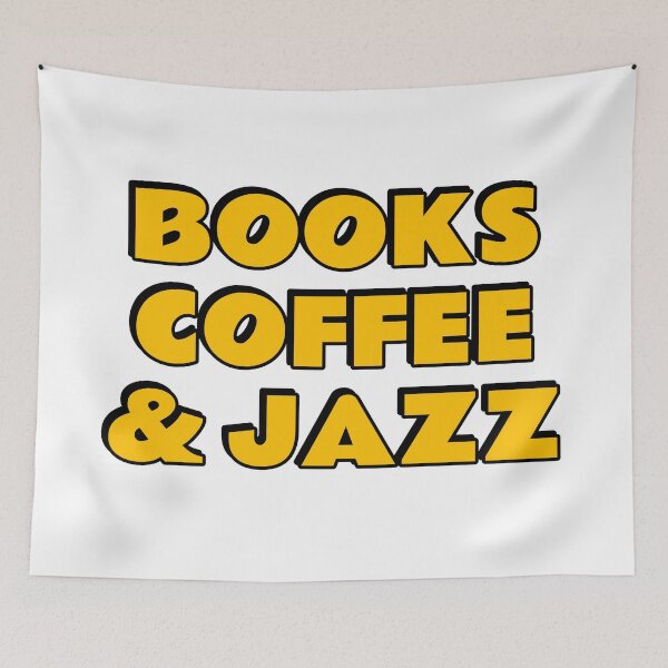 Item preview, Books Coffee and Jazz  designed and sold by Inspirationmotivation.