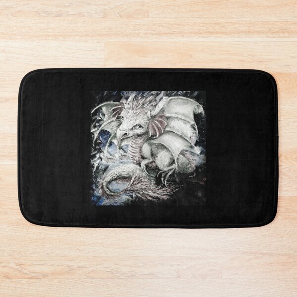 Item preview, Small white Dragon, edited oil painting by Marina Daniluka,  designed and sold by MariDaniArt.