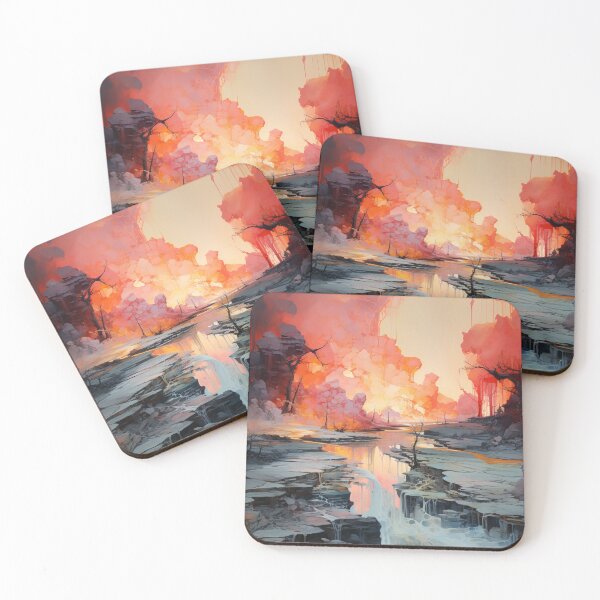 Item preview, Emotional Resonance: An Abstract Expressionist Waterfall - 4 designed and sold by Moisky Art.