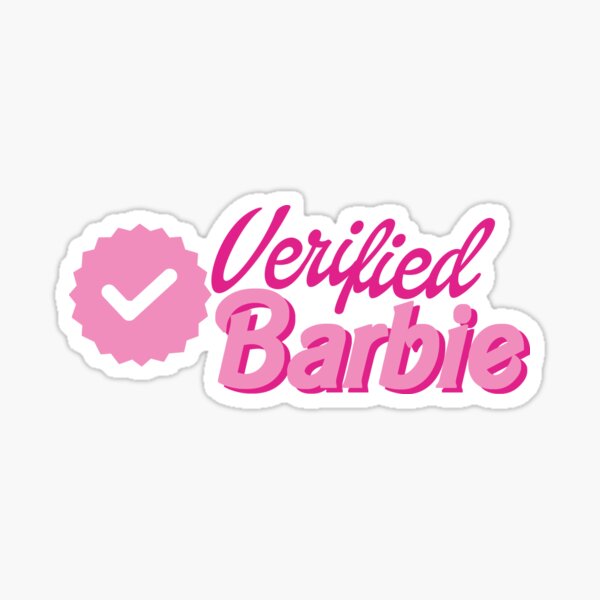 "Verified Barbie" Sticker for Sale by BlkArchaeology Redbubble